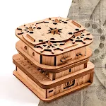 Caixa Livro de Decodificação de Madeira Brinquedo Alta Dificuldade Desvende segredos com este quebra-cabeça desafiador, perfeito para mentes curiosas e criativas. — foto 4