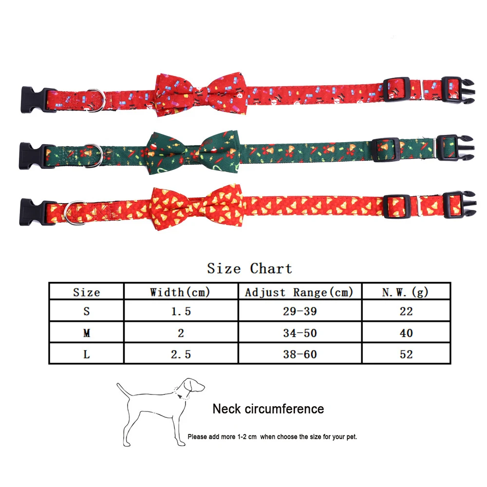Large Dog Bow On A Christmas Pet Collar. Make your dog the star of the holiday season with this adorable and festive acc — photo 4
