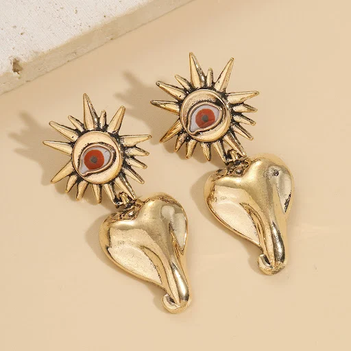 Title 6, Pendientes colgantes vintage de aleación con gr...