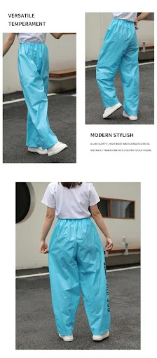 Title 7, Unisex thickened one-piece waterproof rain pant...