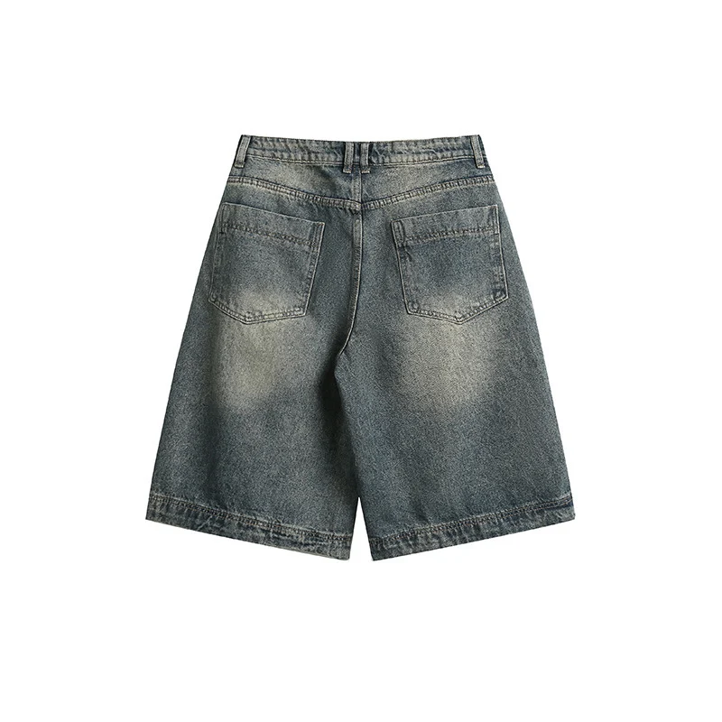 Shorts holgados retro y modernos con parches japoneses, ideales para un estilo relajado y a la moda, perfectos para el verano. — foto 2