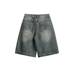 Shorts holgados retro y modernos con parches japoneses, ideales para un estilo relajado y a la moda, perfectos para el verano. — foto 2