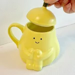 Cute Pear Ceramic Water Cup Cartoon with Lid, perfect for stylish hydration, at home, work or on the go, a delightful de — photo 6