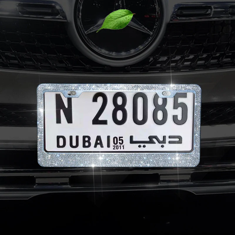 Diamond Car License Plate Frame. Add sparkle and style to your vehicle. Easy to install, durable, and weather resistant. — photo 5