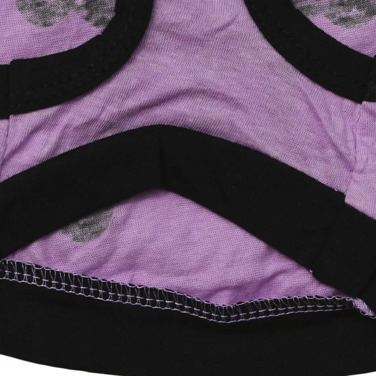 Spring and summer cotton light purple printed skull vest pet dog clothing, a comfortable and breathable lightweight outf — photo 3