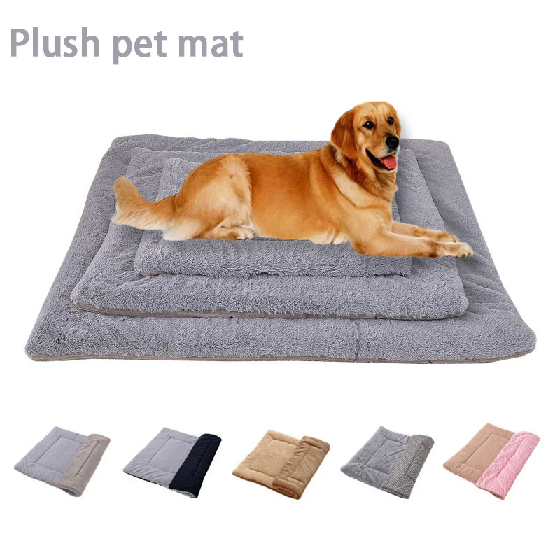 Title 10, Warm and Soft Plush Big Dog Mat and Corduroy Do...