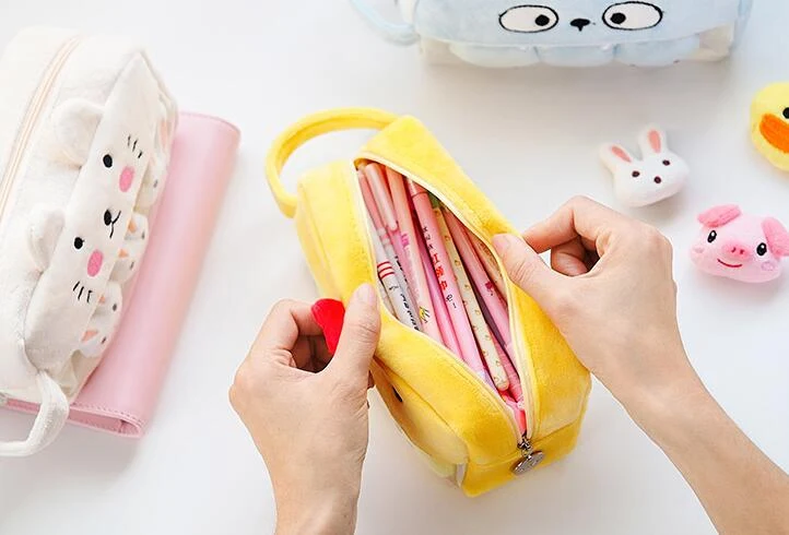 Title 3, Ladies plush cute pencil case. Keep your pens, ...