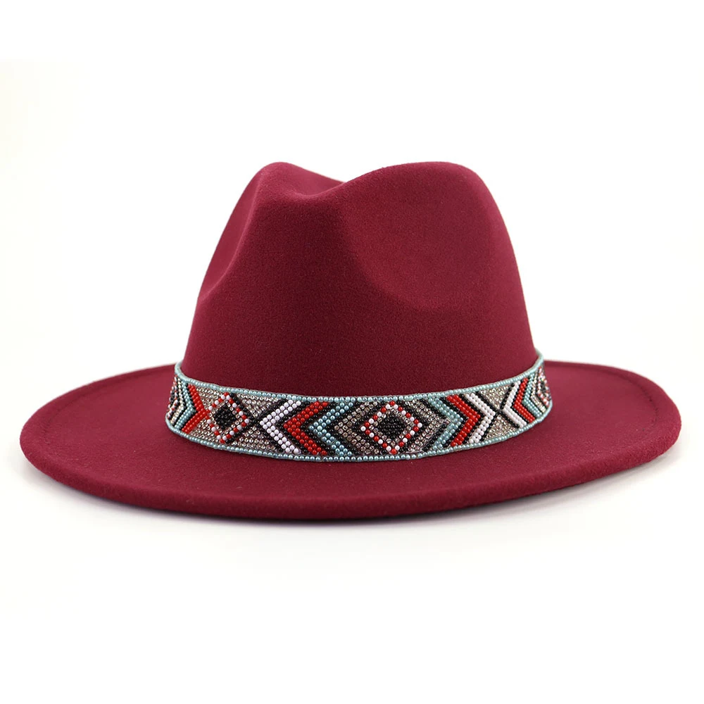 Title 7, Autumn and Winter New Blue Bead Woolen Hat Fash...