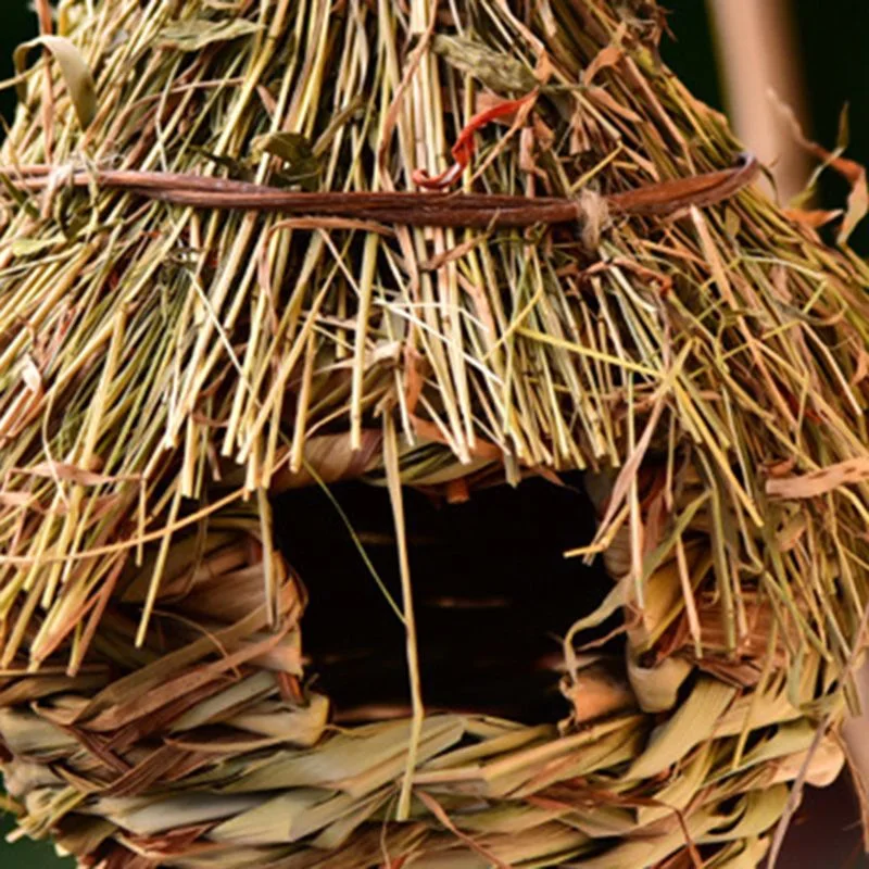 Title 2, 14Styles Birds Nest Bird Cage Natural Grass Egg...