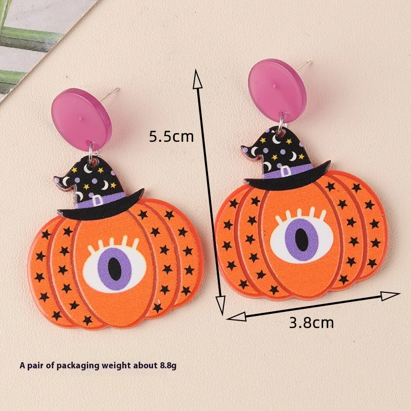 Title 1, Halloween Acryl Oorbellen voor Dames Unieke en...