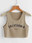 Women's Summer European and American Sports Style Sleeveless Vest with Letters, Slim Fit, Round Neck, and Shoulder Strap — photo 11