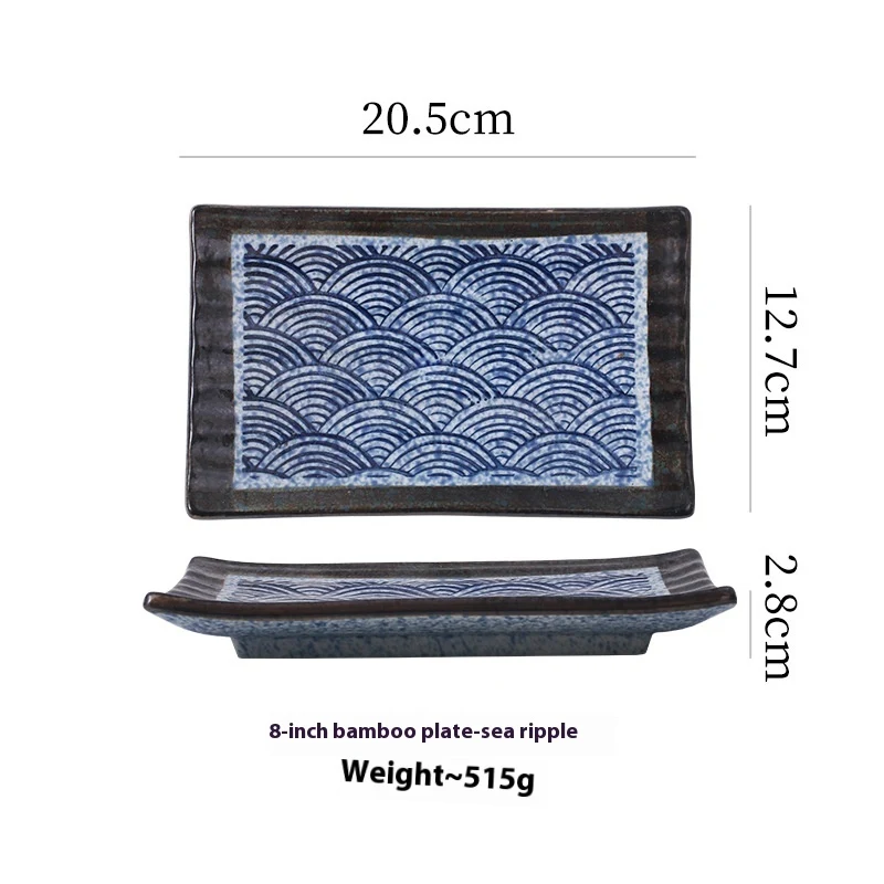 Rectangular Japanese Ceramic Tableware Dish Perfect for serving sushi, appetizers, and salads. Elegant and functional de — photo 20