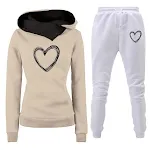 Conjunto esportivo feminino com capuz e forro de lã Desfrute de conforto e calor durante suas atividades físicas perfeito para o inverno e outono — foto 9