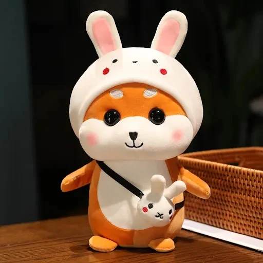 Title 4, Travesseiro de boneca de cachorro Shiba Inu fof...
