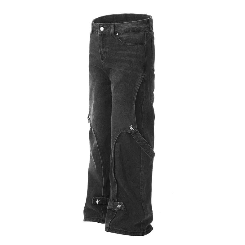 Title 7, Retro Jeans met Heavy Industry Stiksel en Wijde...