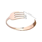 Pulseira em forma de garfo, aço inoxidável em formato de C. Uma pulseira elegante, durável e confortável para mulheres, um acessório moderno e sofisticado para o dia a dia. — foto 2