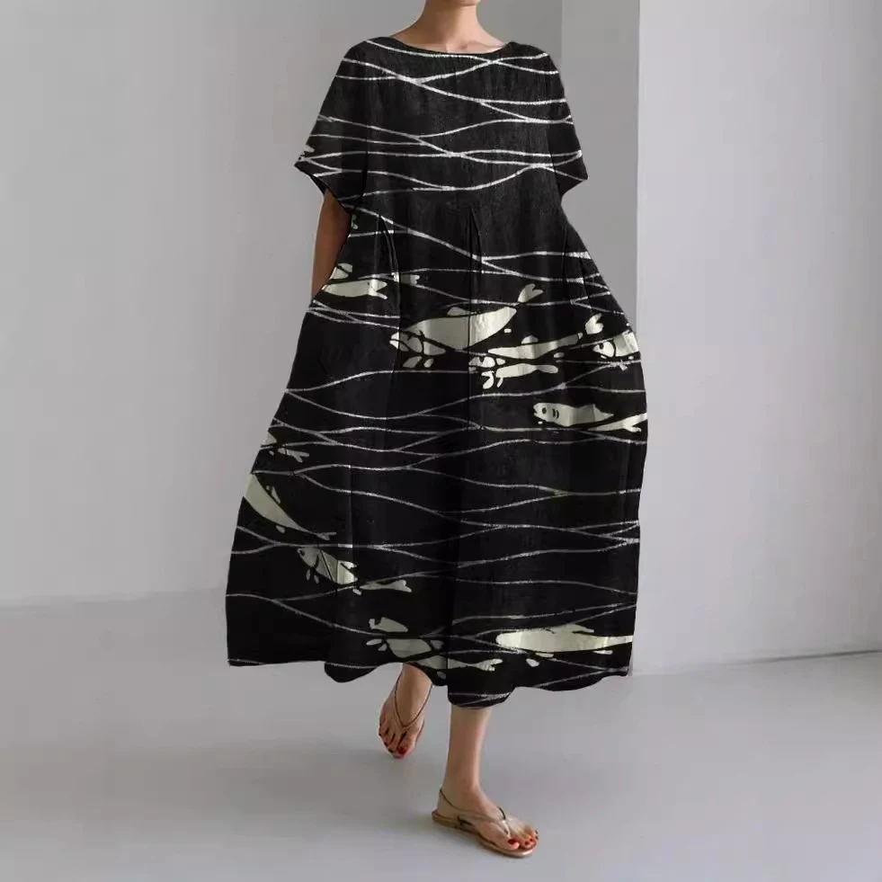 Women's 3D Printing Fashion Plus Size Loose Casual Dress — photo 15