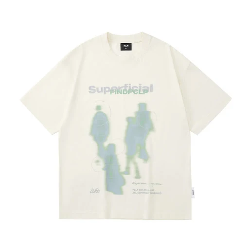 Title 6, Blur Portrait Short Sleeve Crew Neck Loose Top....