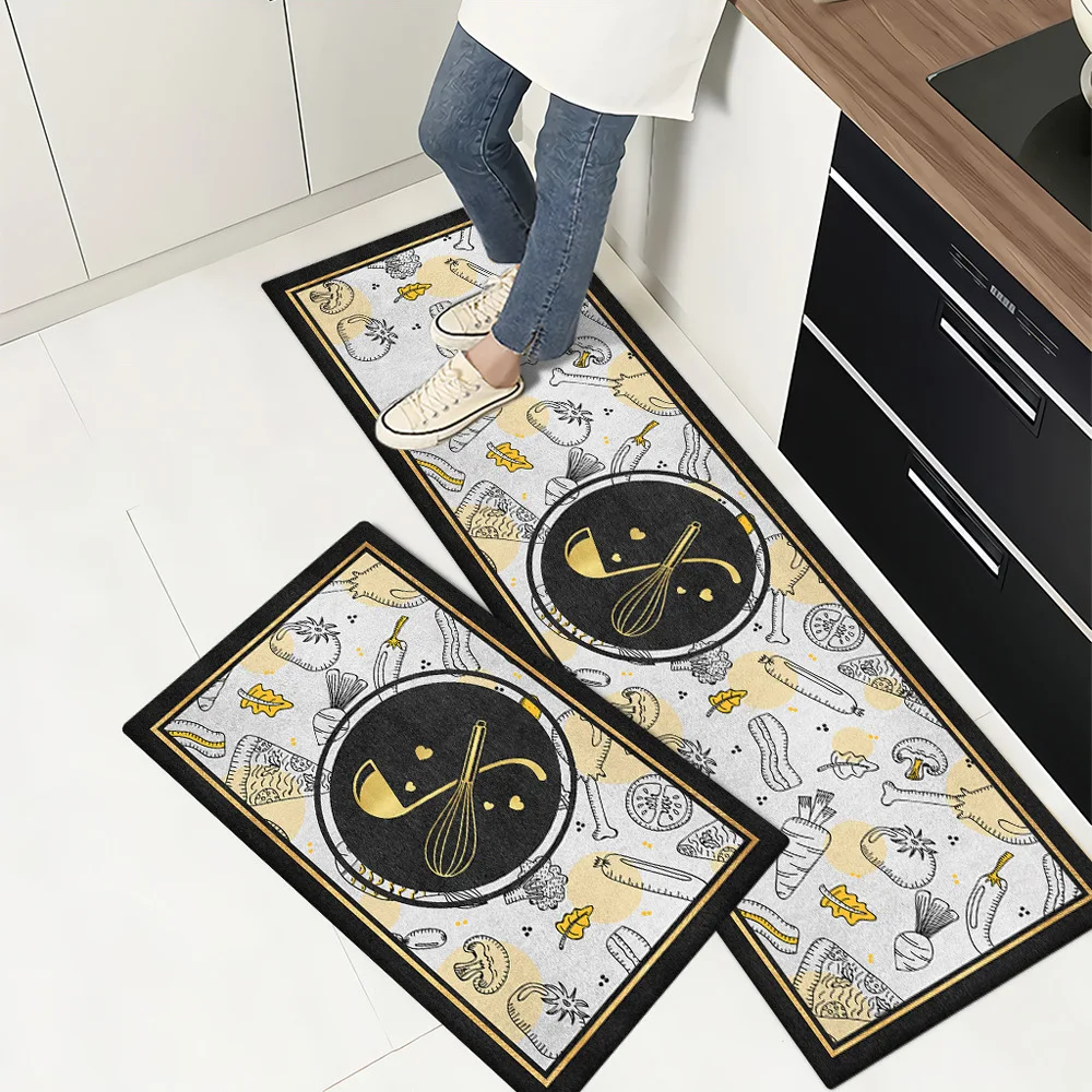 Erasable, Washable, Waterproof Kitchen Floor Mat PVC. Protect your floors with this easy-to-clean, water-resistant and d — photo 7