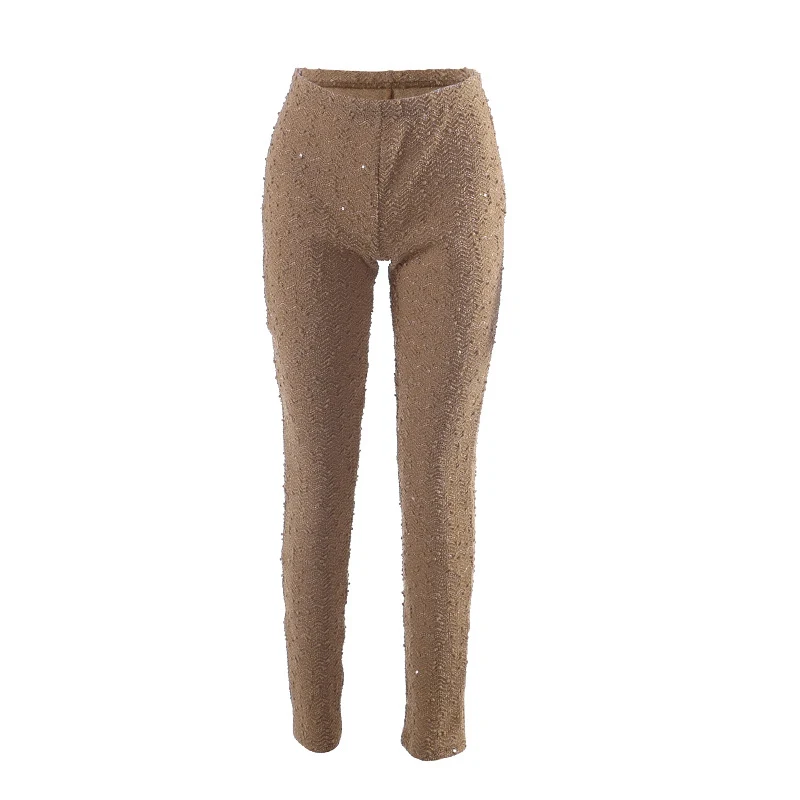 New Solid Color Fashion Zip Tight Casual Trousers Comfortable and Stylish Perfect for Everyday Wear Versatile and Modern — photo 3
