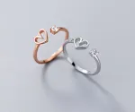 Anel vazado em forma de diamante, elegante e moderno. Perfeito para uso diário ou ocasiões especiais. Leve e confortável para usar. — foto 6