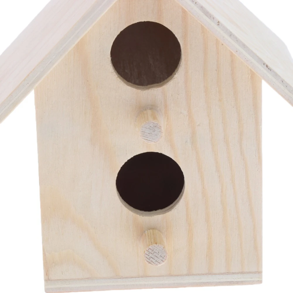 Title 5, Birdhouse - Cage Rough Wood Perch Hut - Wooden ...