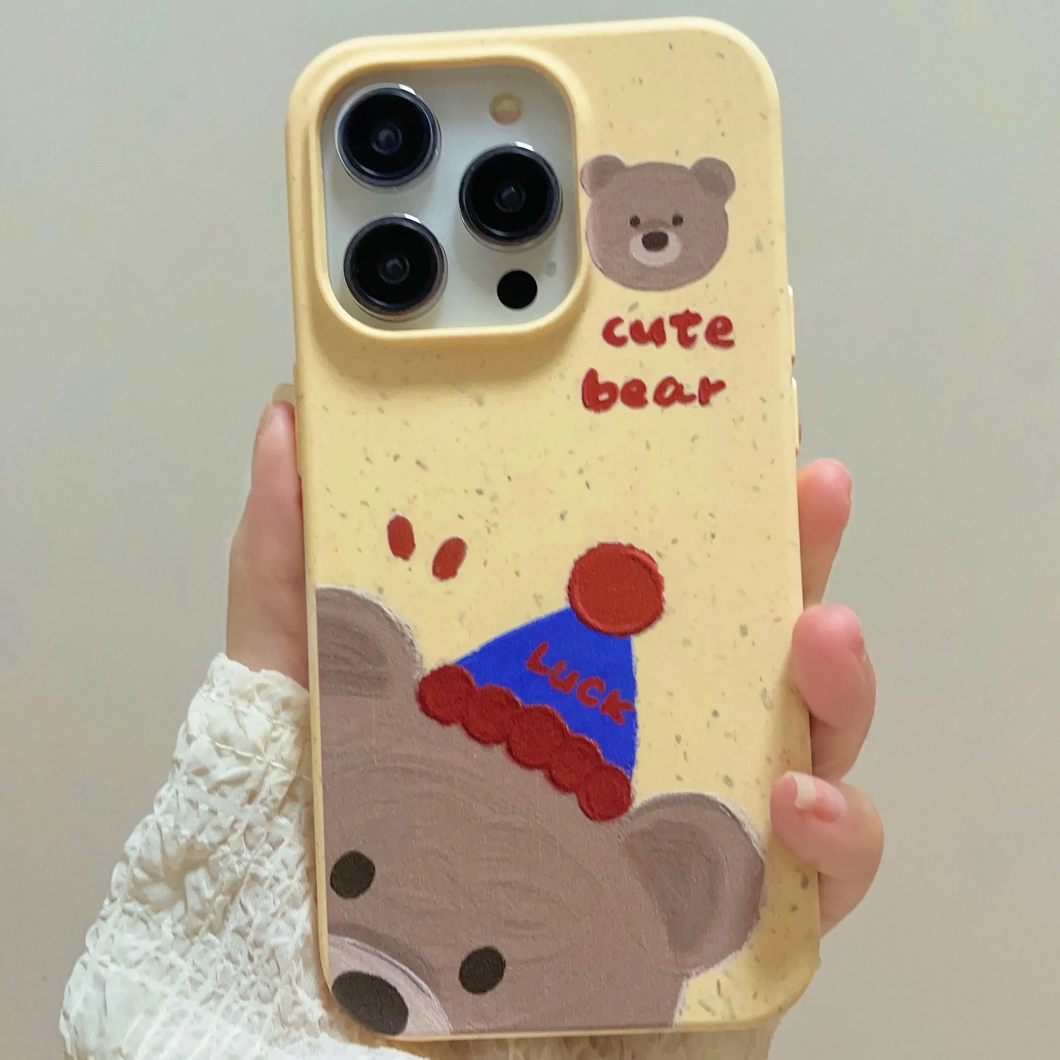 Title 1, Capa de celular fofa de urso Material biodegrad...
