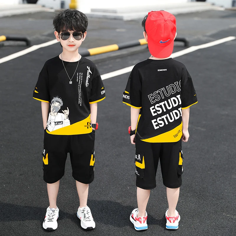 Title 14, Summer two-piece set for boys, handsome Korean ...