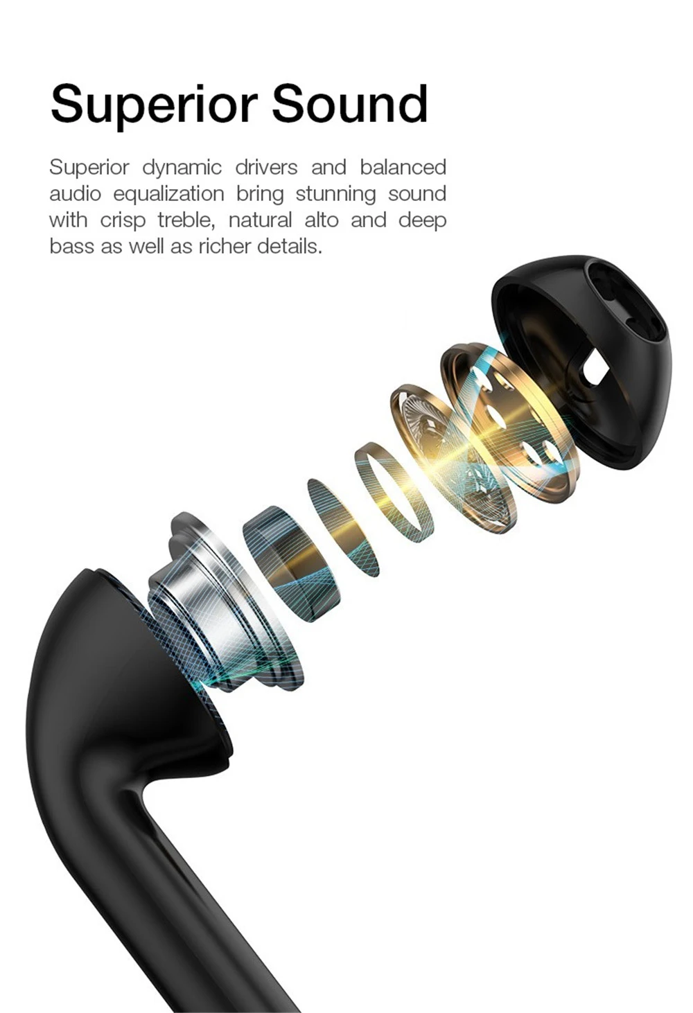 Title 6, AK47 Wireless Bluetooth Headset 5.0 Stereo In-E...