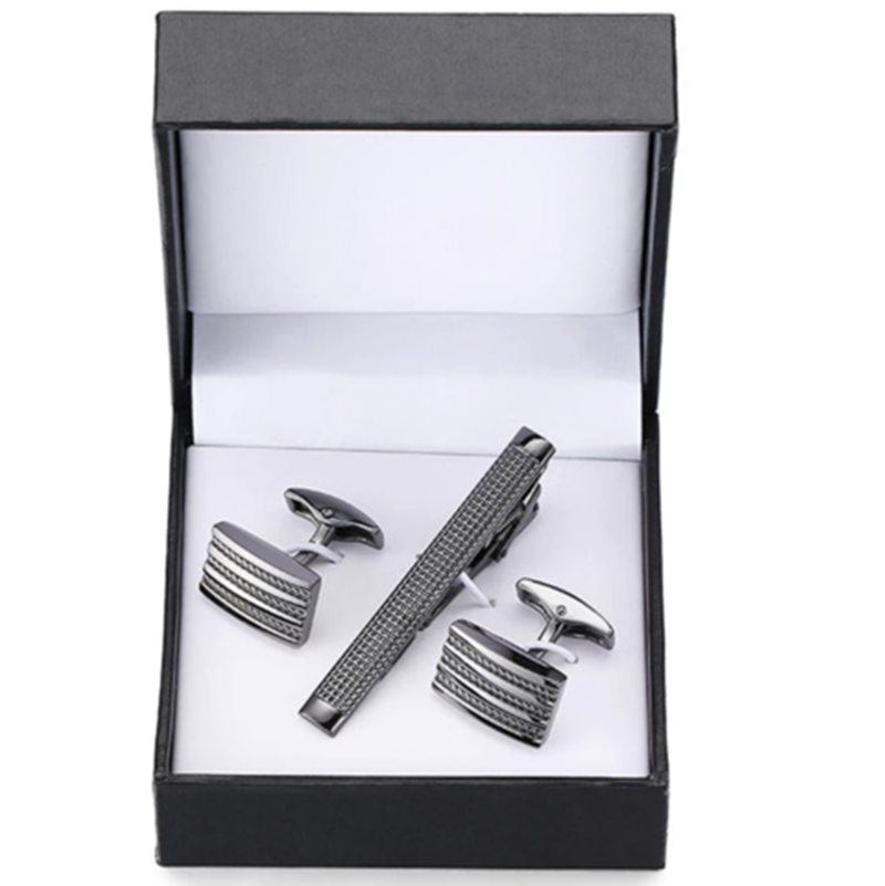 Black Square Cufflink Box Tie Clip Box. Keep your accessories organized and protected in style, ideal for gifting and sa — photo 4