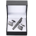 Black Square Cufflink Box Tie Clip Box. Keep your accessories organized and protected in style, ideal for gifting and sa — photo 4