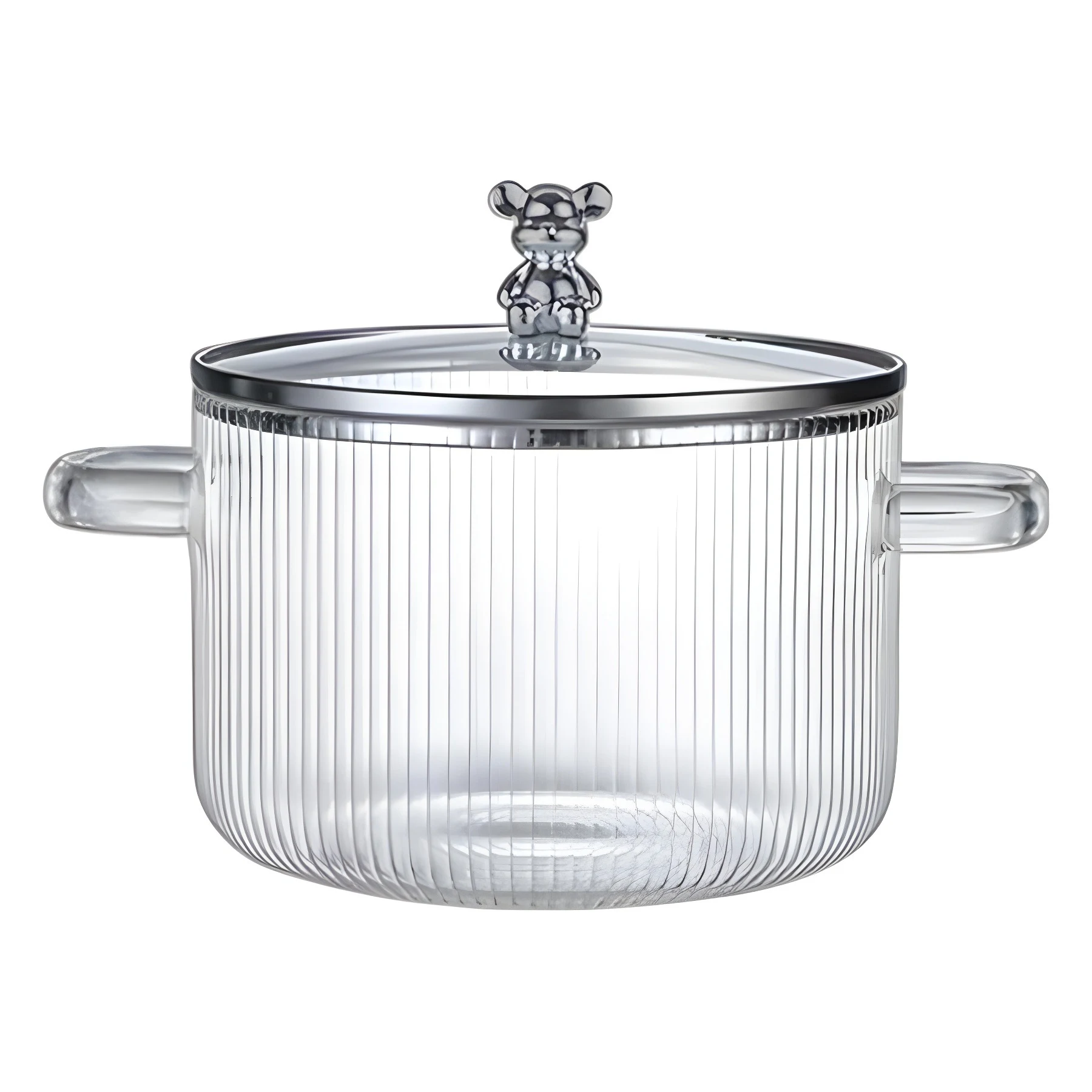 Thick double-ear transparent glass milk pot and instant noodle bowl. Non-stick hot pot for easy cooking and cleaning. Pe — photo 7