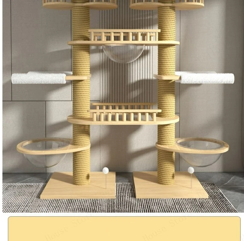 Title 24, Large Solid Wood Cat Scratching Post Tongtian C...