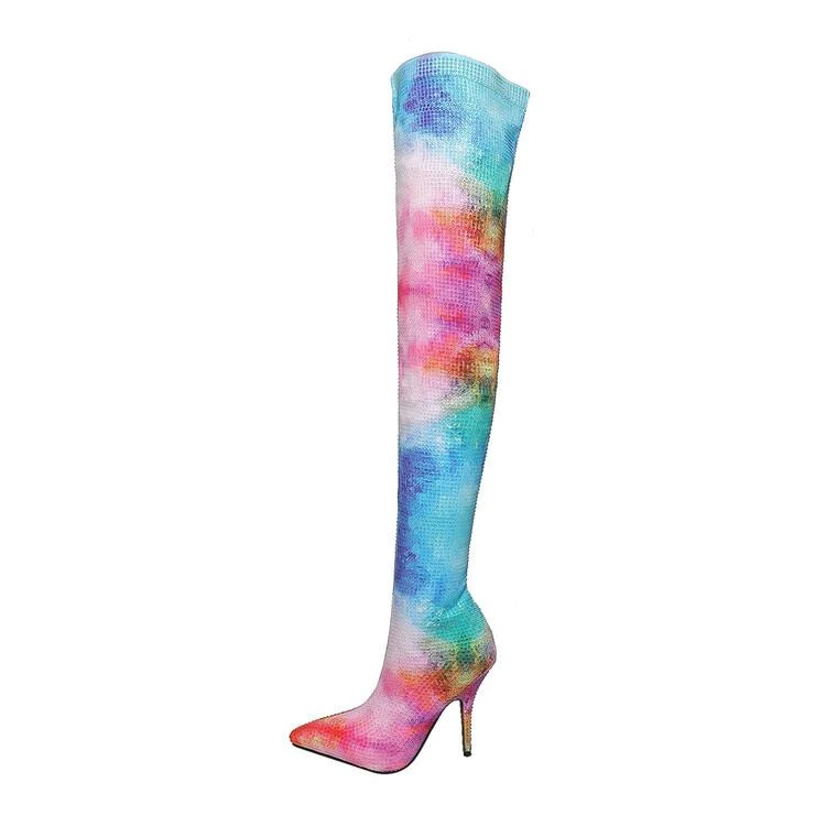 Title 3, Womens Skinny Heel Iridescent Over-the-knee Bo...