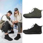 Heren casual katoenen gevoerde schoenen, hoge sneeuwlaarzen met fluwelen voering, warm en comfortabel voor de winter. — foto 4