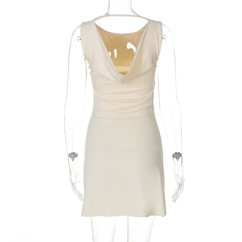 Title 4, European And American Solid Color Sleeveless Sk...