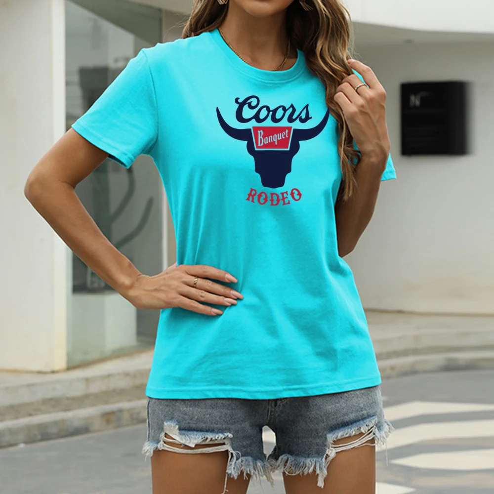 Printed Bull Plus Size Cotton Round Neck Short Sleeve T-shirt — photo 31
