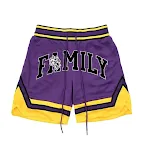 Purple with yellow