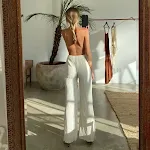 Sexy Spice Girl Suspender Neck Top, pleated slim fit, small and fragrant suit. Achieve a stunning and confident look eff — photo 1