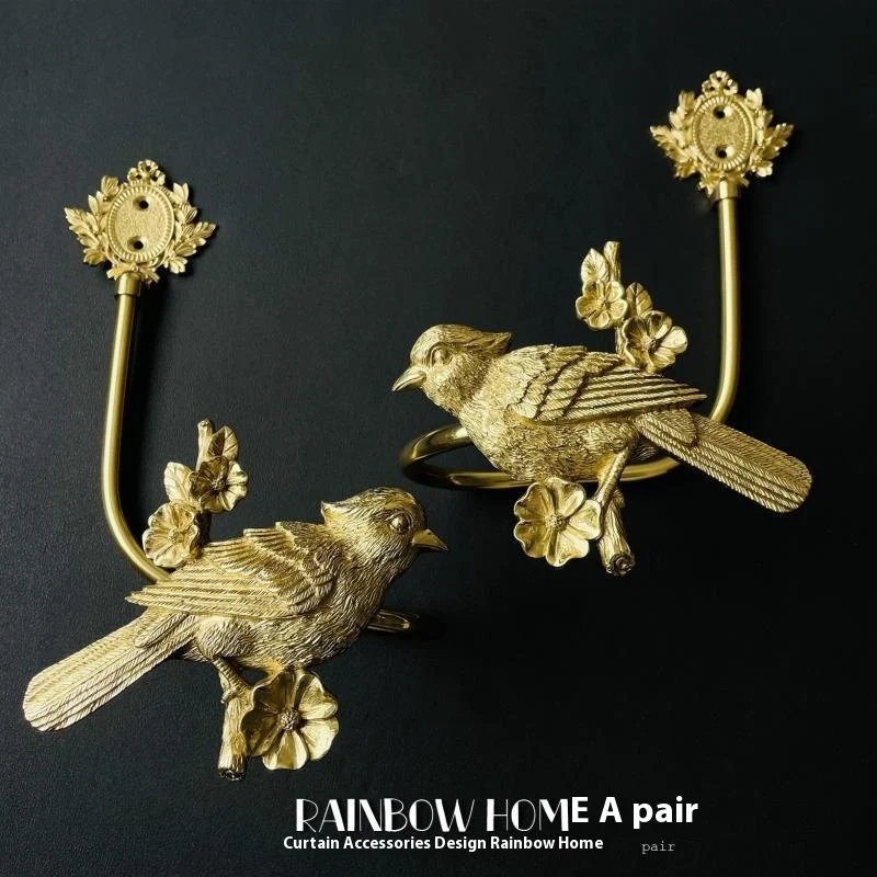 Ganchos de cortina de latão com asas de anjo Lily Little, decoração americana. Adicione um toque celestial e elegante às suas cortinas. — foto 8