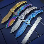 Camping Folding Knife Stainless Steel Portable Household Fruit Knife Great for Camping, Hiking, Picnics and Everyday Use — photo 7