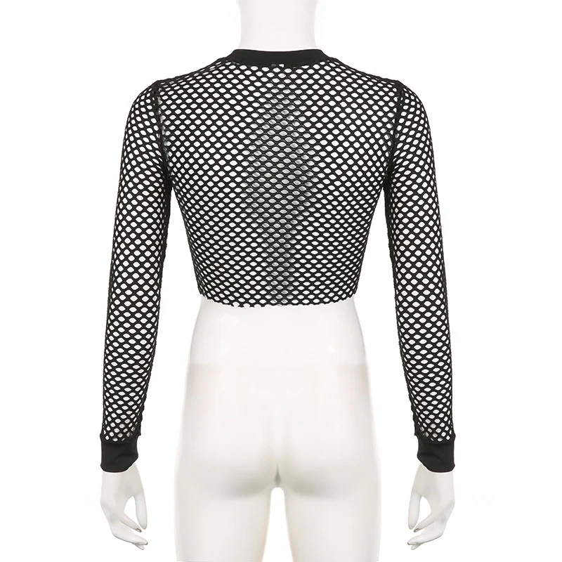 Women's Star Hollow Mesh Blouse, breathable and stylish. Perfect for pairing with skirts or pants, ideal for a modern an — photo 14
