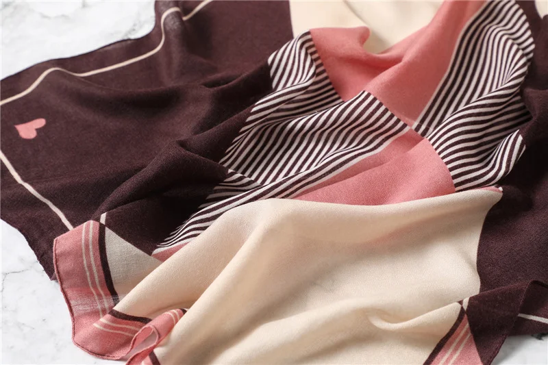 Title 12, Simple Geometric Striped Scarf Womens Contrast...