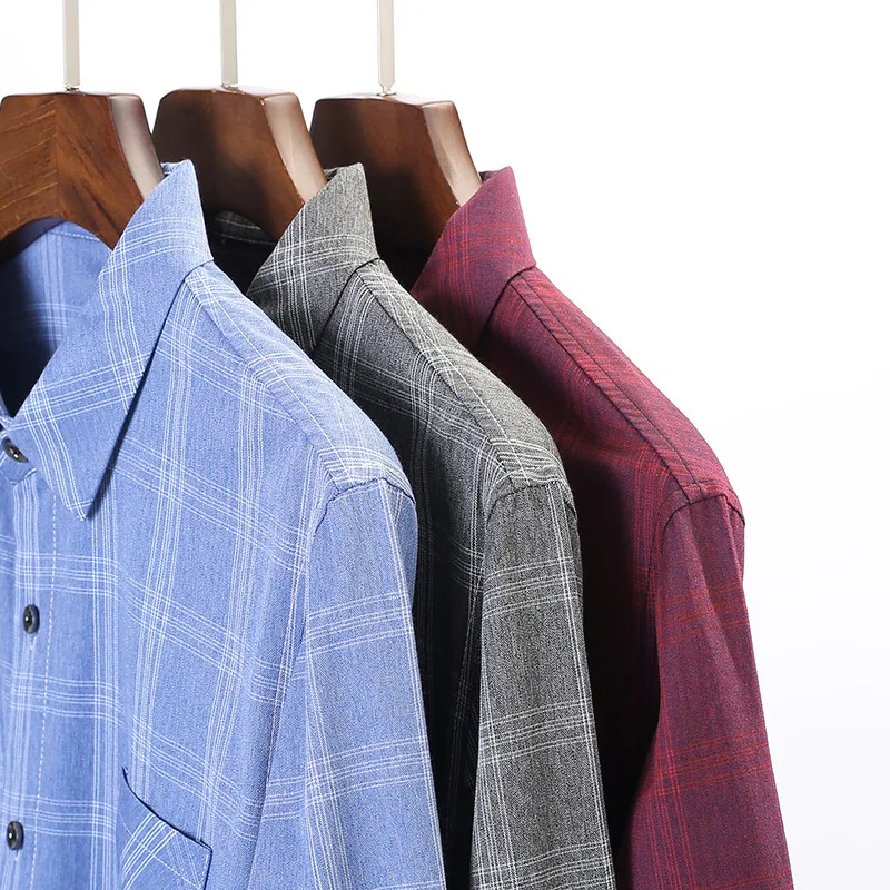 Title 4, New mens plaid lapel shirt. Offers a stylish a...