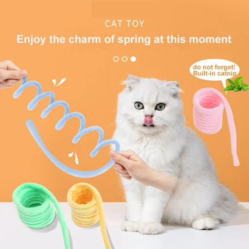 Pet Products Cat Toys Plush Spring Soft Short Plush Toys Cat Spring Toy Home Funny Cat Toy Cute Lightweight Kids Adult P — photo 5