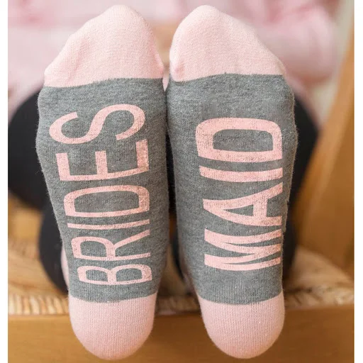 Title 2, Wedding Party Bridesmaid Bride Cotton Socks