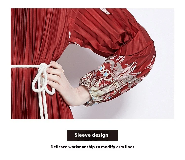 Title 3, Pleated Tassel Belt Dress Women A stylish and f...
