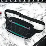 Heren borsttas Oxford stof trendy coole stijl heuptas reflecterende strip schoudertas heren. — foto 5