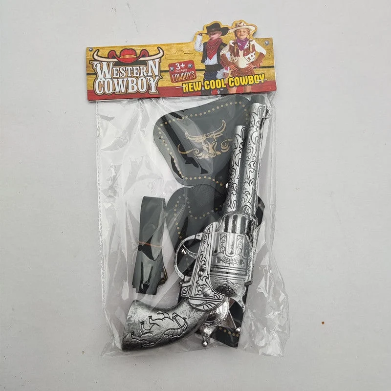 Title 10, Toy Western Denim Three-piece Set Hat Scarf Gun...