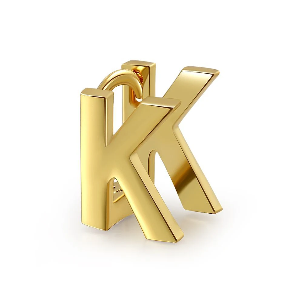 Brincos com Letras do Alfabeto, Proteção de Cor Ouro 18K Inglês, personalize seu visual, presente ideal para ela, joia elegante e duradoura, charme único. — foto 1